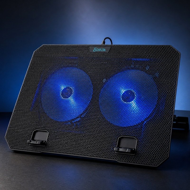 Suporte para Notebook Base Ergonômica Silencioso LED Azul