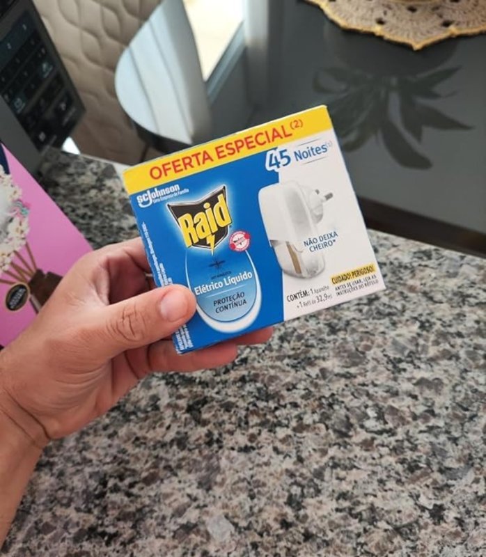 Raid Repelente Elétrico Líquido 45 Noites, Aparelho e Refil de 32,9ml