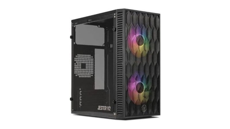 Gabinete Gamer Tgt Jester V2 Rainbow Mini-Tower, Com 2 Fans