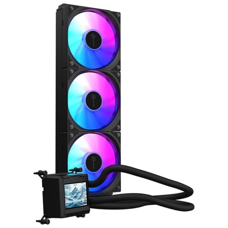 Watercooler Kalkan Aura Lcd 360mm Argb Preto Tela Lcd 2.4 Personalisavel