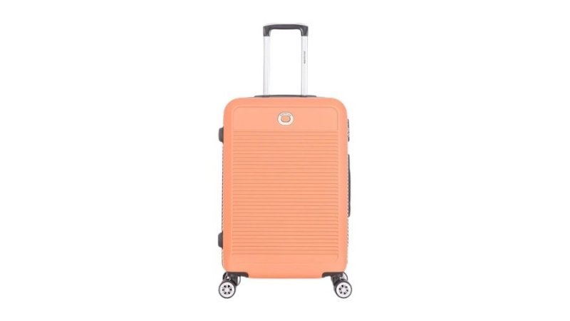 SANTINO Mala de Viagem Media 23kg Rígida ABS 4 Rodas 360º com Segredo Leve Resistente Flexível Antifurto Laranja tamanho 24 polegadas