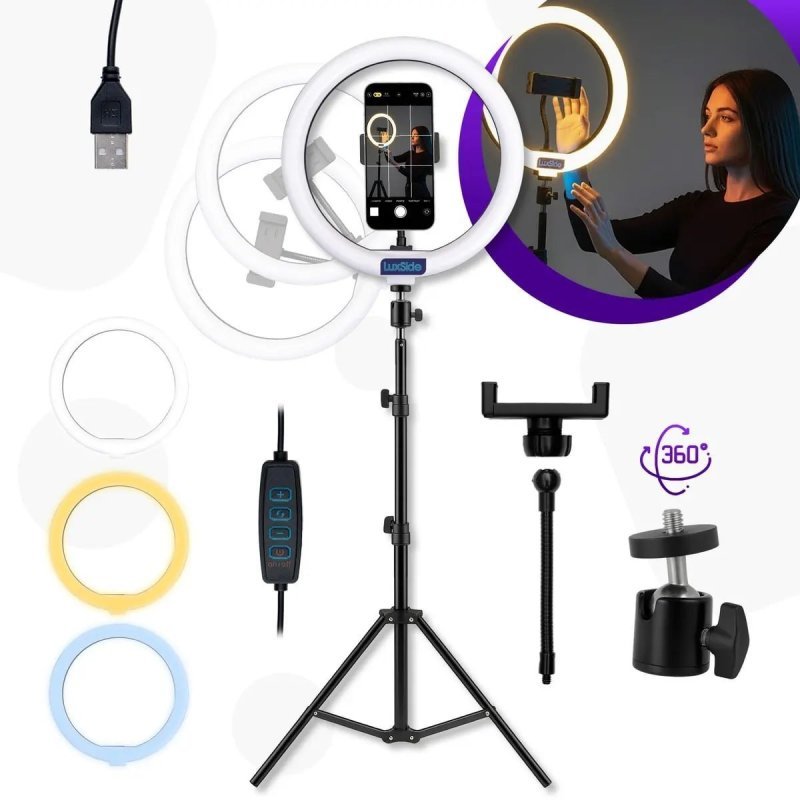 Ring Light 10 Polegadas Com Tripé 2,10m Profissional Video Maker