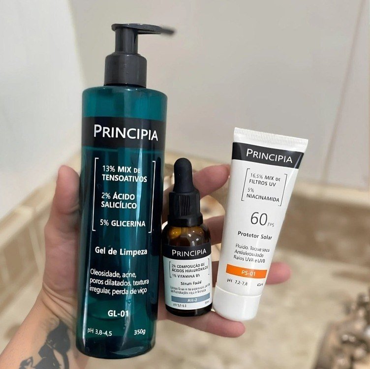 Kit Trio Limpeza, Hidratação E Proteção Solar Gl + Ah + Ps + Frete Grátis