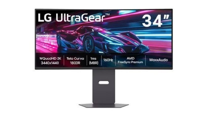 Monitor Gamer LG UltraGear Curvo 34" QuadHD 2K, UltraWide, 160Hz, 1ms