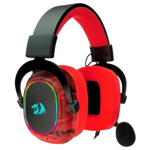 Redragon - Headset Gamer Infernal Ryuji, ID-510RGB, fone de ouvido, Vermelho