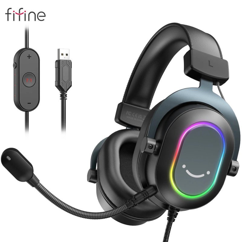 Headset Gamer Fifine H6 Ampligame RGB