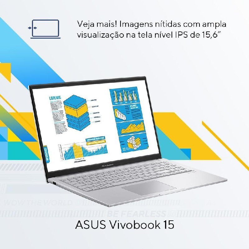 Notebook ASUS Vivobook 15 Intel Core i5, 8GB RAM e SSD 512GB