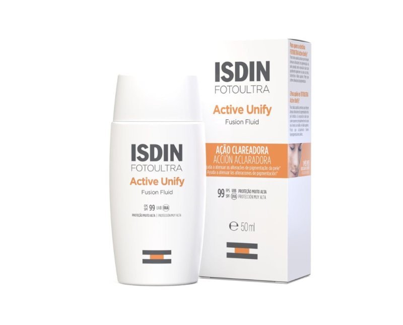 Protetor Solar e Clareador Facial ISDIN Active Unify FPS 99 50ml