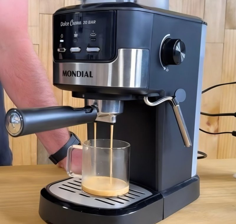 Cafeteira Espresso Dolce Crema 20 Bar Mondial Preto/Inox 1200W