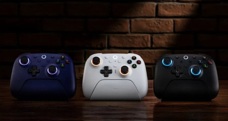 Controle 8BitDo Sem Fio Ultimate 2 TMR + base de carregamento