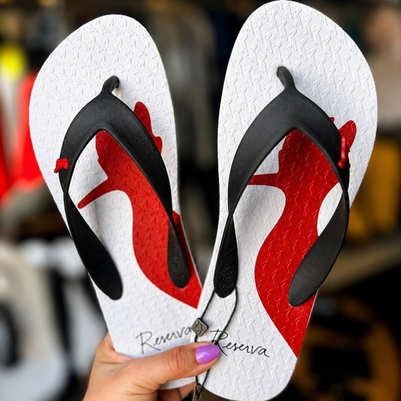 Chinelo Branco E Preto Reserva Rsvgo Branco