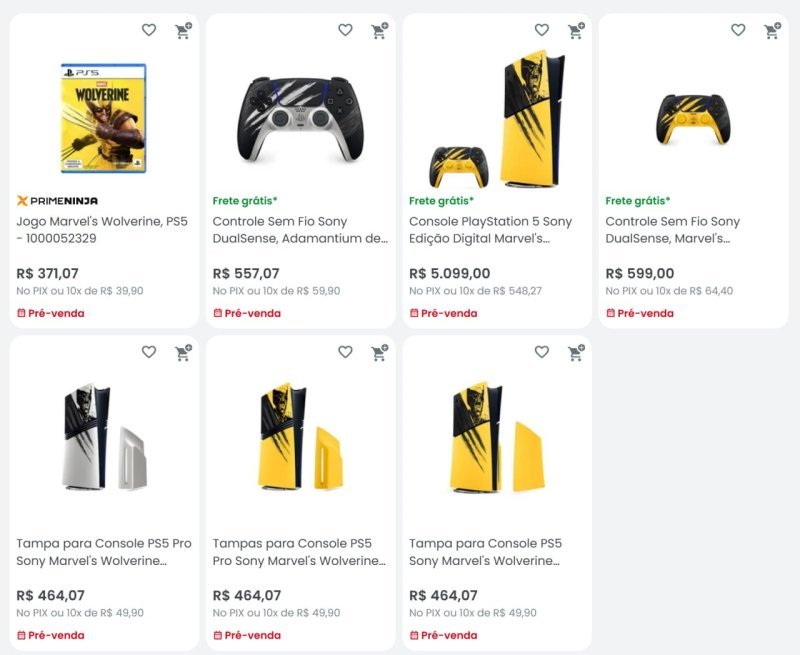 Pré-venda - Produtos Sony Marvel's Wolverine Edição Limitada