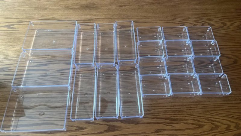 Kit 21 Organizador Multiuso Acrílico Cristal