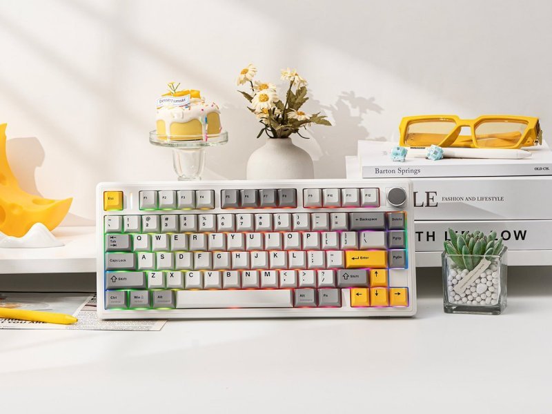 Teclado Mecânico EPOMAKER TH80 V2 75% 8000mAh 200 horas