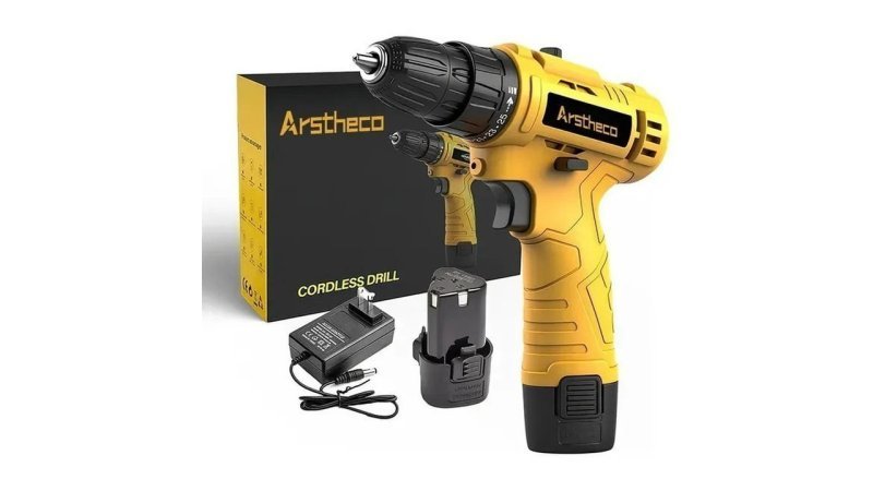 Parafusadeira Furadeira Sem Fio 25n 3/8 12v 10mm Bivolt Bateria Arstheco