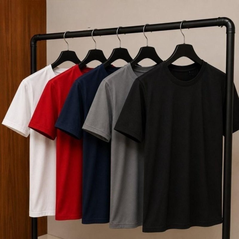 Kit 5 Camisetas Básicas Masculina Dry Fit Lisa Tradicional