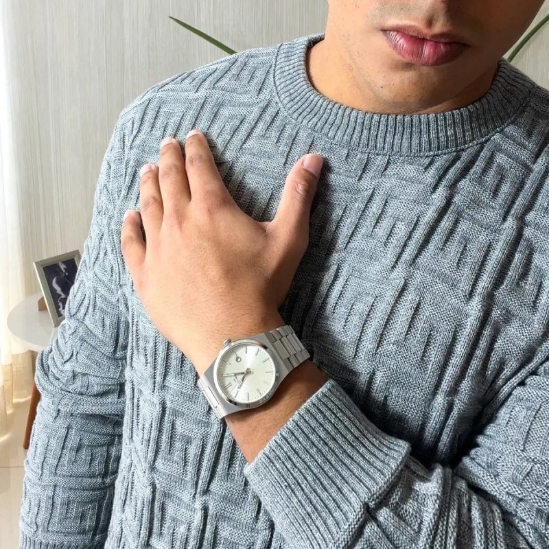 Suéter Masculino Lã Tricot Manga Longa Trabalhado
