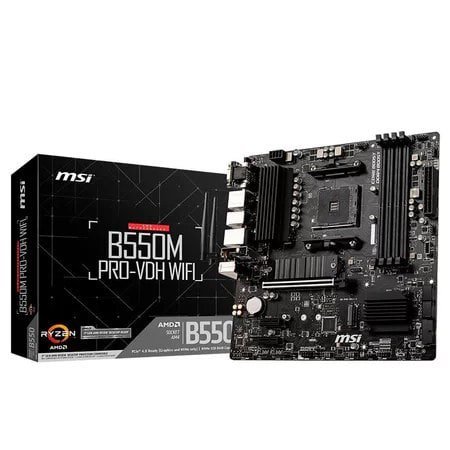 Placa Mãe MSI B550M PRO-VDH WIFI DDR4 Socket AM4 Cor Preto