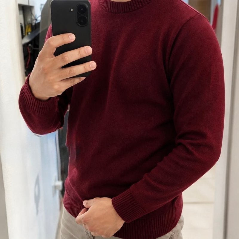 Blusa De Frio Suéter Masculino Lã Tricot Malha Grossa Casual