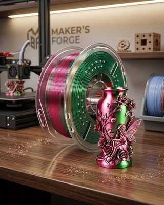 Filamento PLA Silk para Impressão 3D Duocolor 1kg 1.75mm