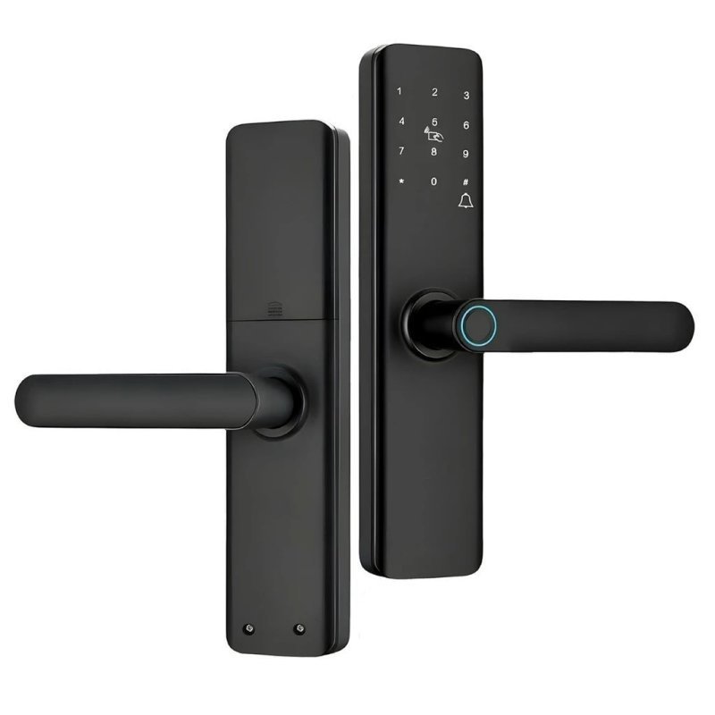 Fechadura Eletrônica Smart Door com Impressão Digital Senha Cartão NFC e Chave Mecânica