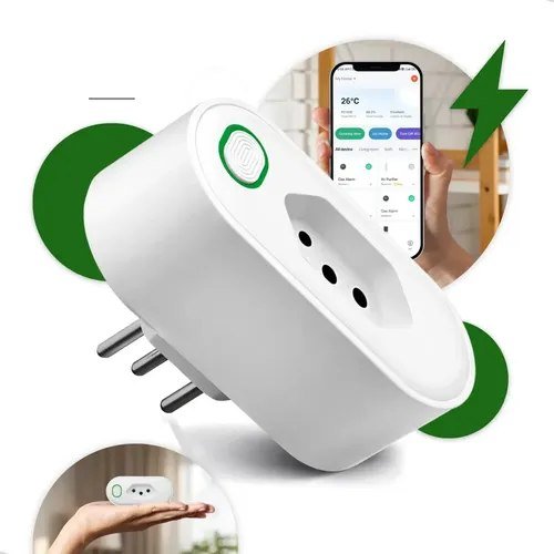 Tomada Inteligente Wi-Fi Kateluo 16A com Monitor de Consumo para Alexa e Google Home