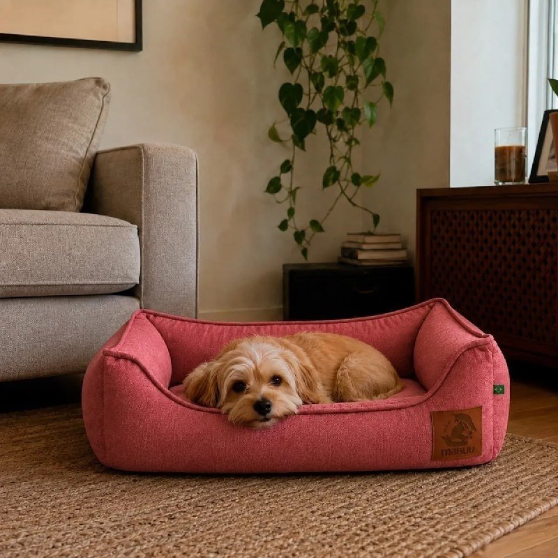Cama Pet Cachorro Porte Pequeno E Médio Em Linho - Tamanho 3