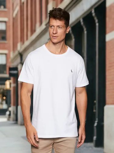 Camiseta Regular Essence Reserva Masculina Branco T-shirt Lisa G Liso