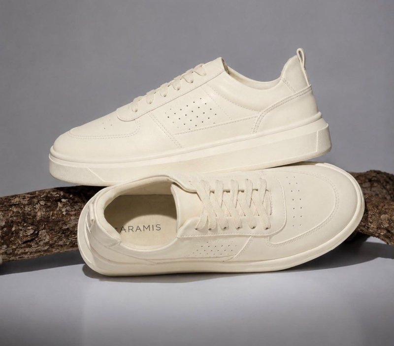 Tênis Aramis Masculino Básico Baixo Leve Elegante Social Off White