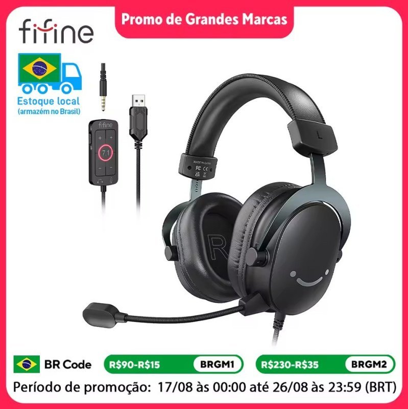 Headset FIFINE H9 com som surround 7.1