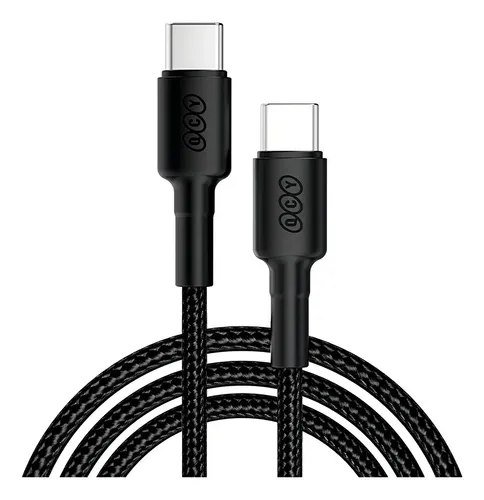 Cabo Qcy Turbo Nylon Tipo-c 60w 3a 1m Carregamento Rápido