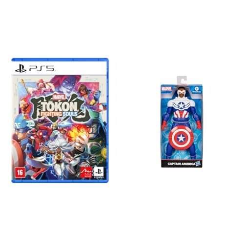 Bundle MARVEL Tōkon: Fighting Souls PS5 + Action Figure Capitão América Mighty Hero Series