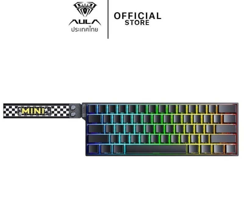 Teclado Magnetico Sem Fio Aula Mini60 Pro, Rt 0.01Mm, 2.4Ghz, Rgb Tri-Mode