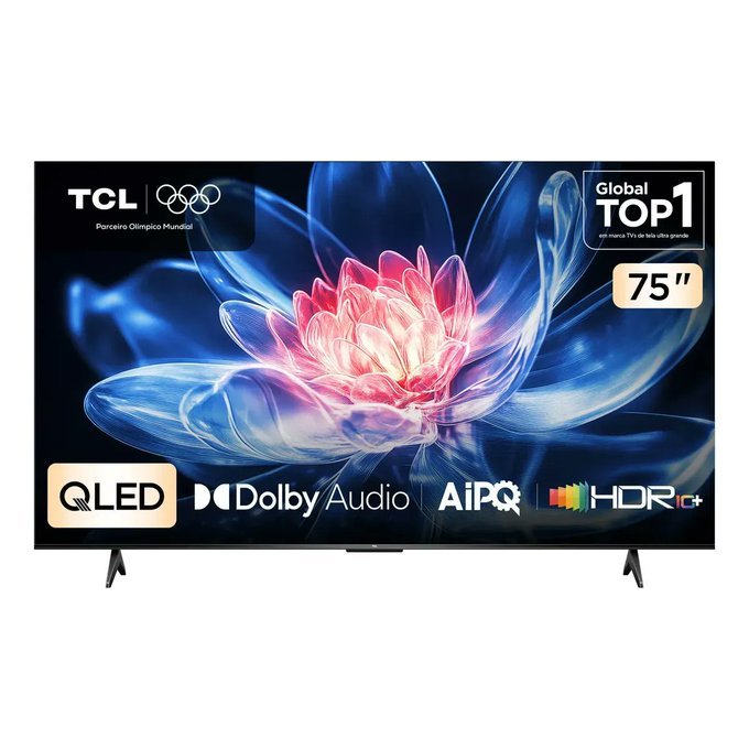 Smart TV 75" QLED 4K TCL 75T6C 60Hz + Frete Grátis