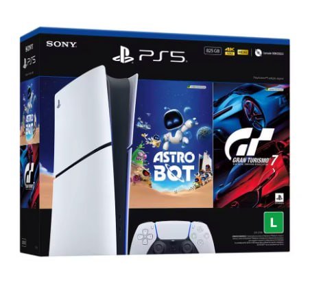 Sony PlayStation 5 PS5 Slim Digital Edition 825GB - 1 Controle + ASTRO BOT e Gran Turismo 7