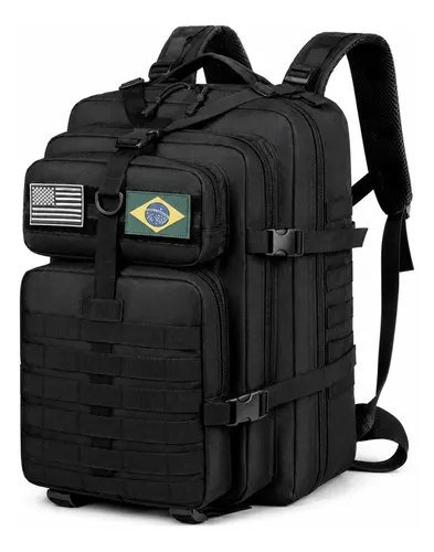 Mochila Masculina Tatica 50l Impermeavel Militar Reforçada Preto