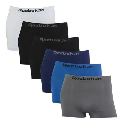 Kit 6 Cuecas Boxer Classic Reebok Microfibra Original