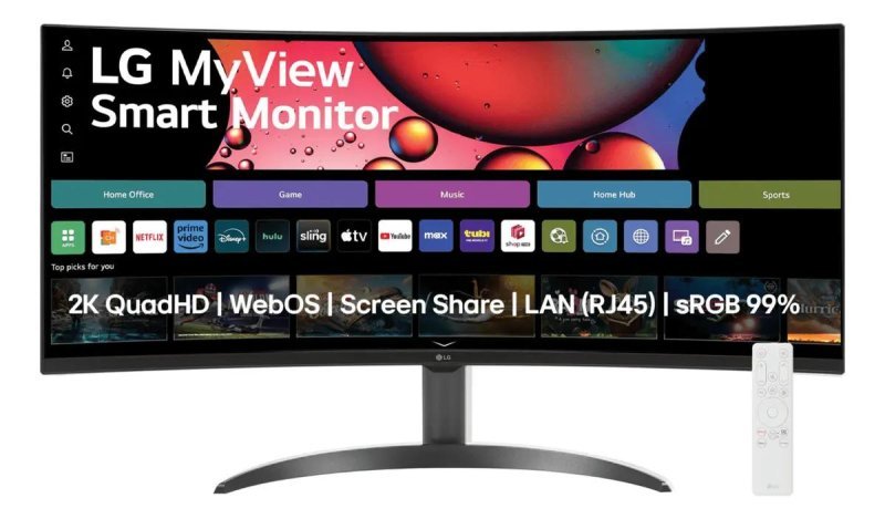 Monitor LG UltraWide Streaming 34" Curvo WQHD com webOS