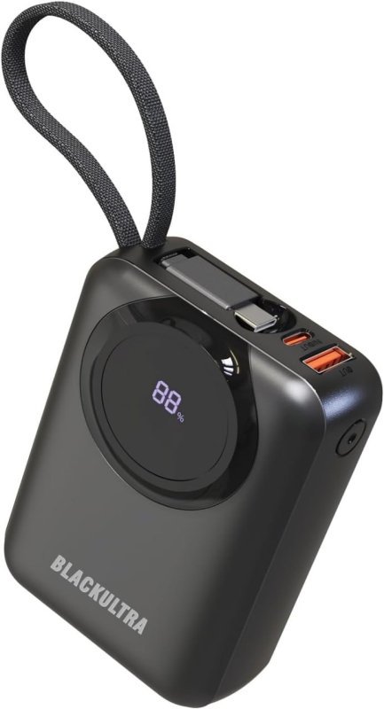 Blackultra Power Bank 20000mAh - Carregamento Rápido 22.5W - Display LED - Preto