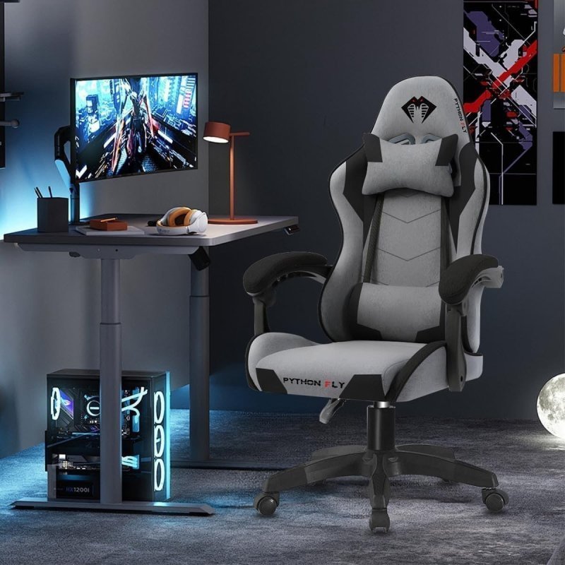 Cadeira Gamer Python Fly, Cinza Escuro