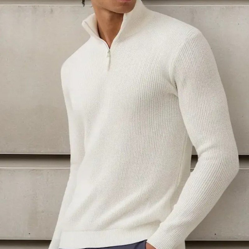 Suéter De Tricot Masculino Gola Zíper Opus (P ao GG)