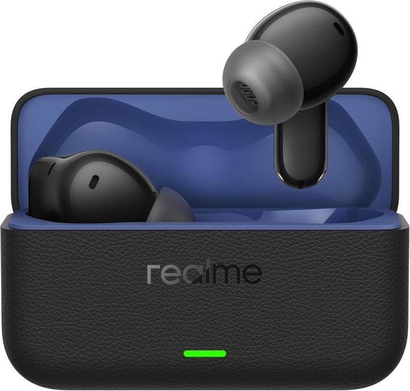 Fone Bluetooth realme Buds T500 Pro TWS, ANC 50dB, Hi-Res Audio, Driver 12,4mm, LHDC 5.0, Bluetooth 6.1, Bateria 56h, IP55