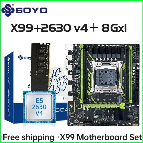 Kit Xeon Placa Mãe X99 Soyo D4 V8-Ax + Xeon E5 2630 V4
