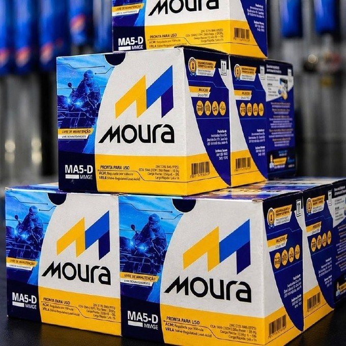 Bateria Moto Moura MA5-D Titan Fan Biz Bros Fazer 125, 150, 160 Mix Flex + Frete Grátis