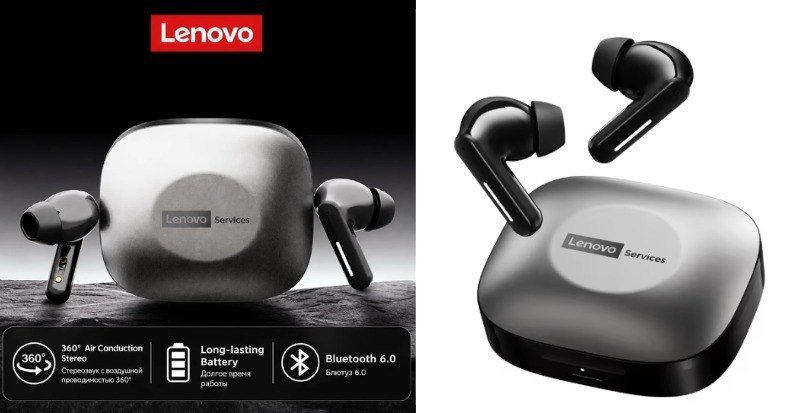 Fones Lenovo LE209 Bluetooth com Chamada HD e Microfone, 30H de Bateria, Headset para Jogos