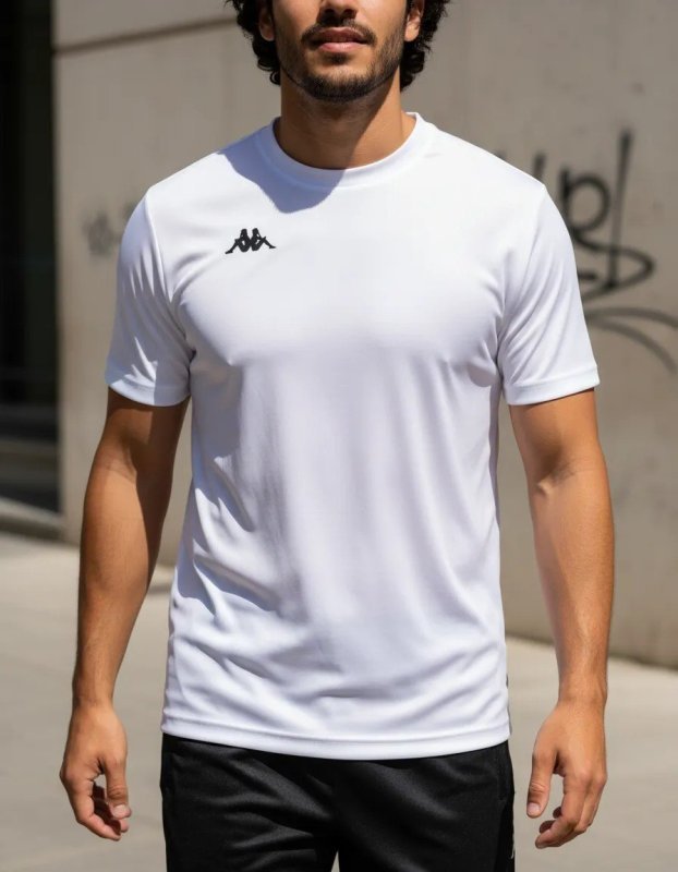 Camiseta Kappa Fardamento Modena Academia Caminhada Branco (P ao GG)