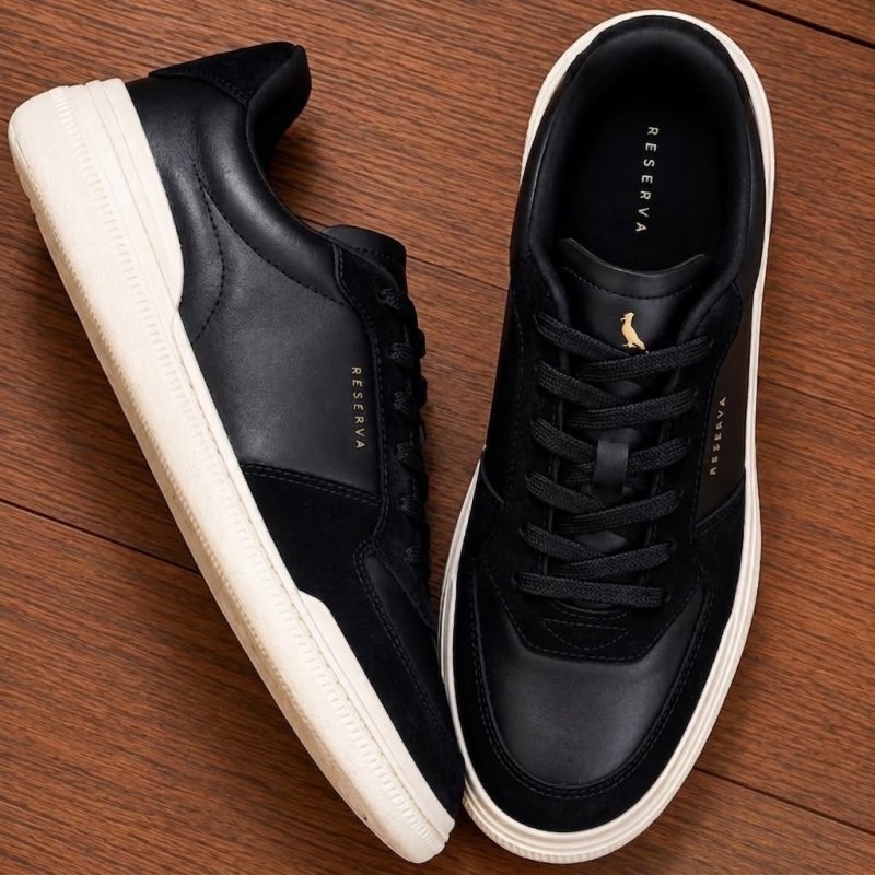 Tênis Reserva Go Horizon Social Casual Elegante Trabalho Preto (38 a 42)