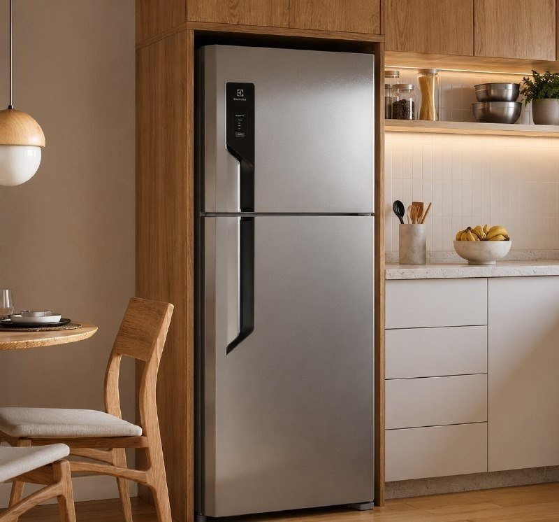Geladeira Electrolux Frost Free 431l Autosense Inox (tf70s) Cor Inox Look