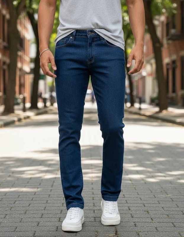 Calça Jeans Masculina Slim Com Lycra Premium Bamborra