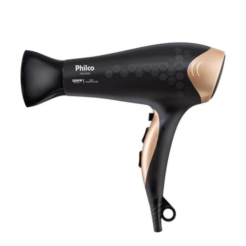 Philco Secador de Cabelos Bivolt 2200W PSC2450 Íons Tourmaline